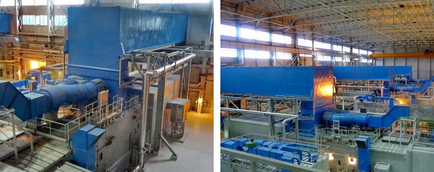 PG6111FA gas turbine unit and GTU's machine room at Novokuibyshevsk CHPP-1